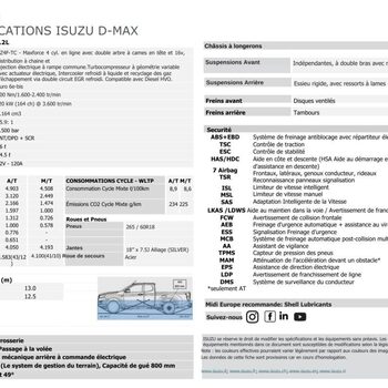 🚨🚨Nouveau ISUZU D-Max 2.2L &#8221;ÉVOLUTION&#8221; 🚨🚨 33 699.00 ht sans écotaxe