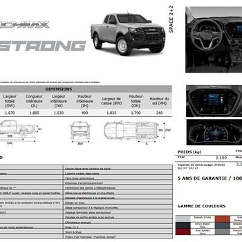 🚨🚨Nouveau ISUZU D-Max 2.2L &#8221;B-STRONG&#8221; 🚨🚨 31 990.00 ht sans écotaxe
